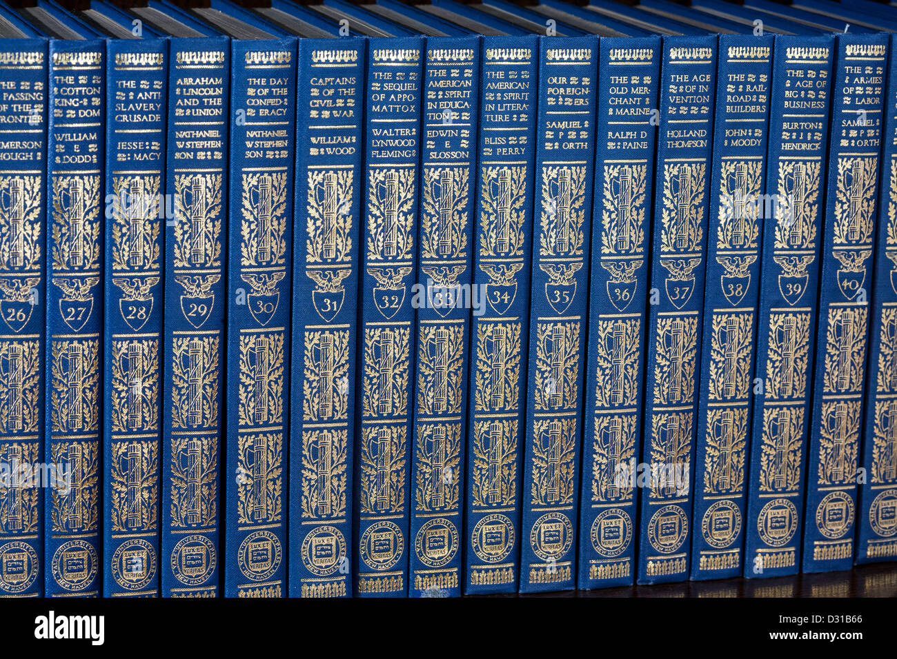 Colección de libros antiguos: Las Crónicas de América - Edición de Roosevelt, EE.UU. Foto de stock