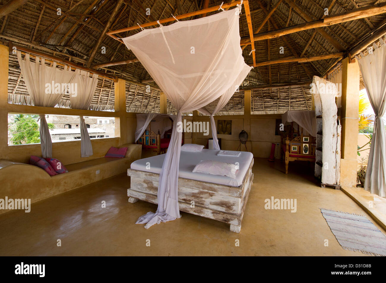 Palm Beach House, Lamu, archipiélago de Lamu, Kenya Fotografía de stock