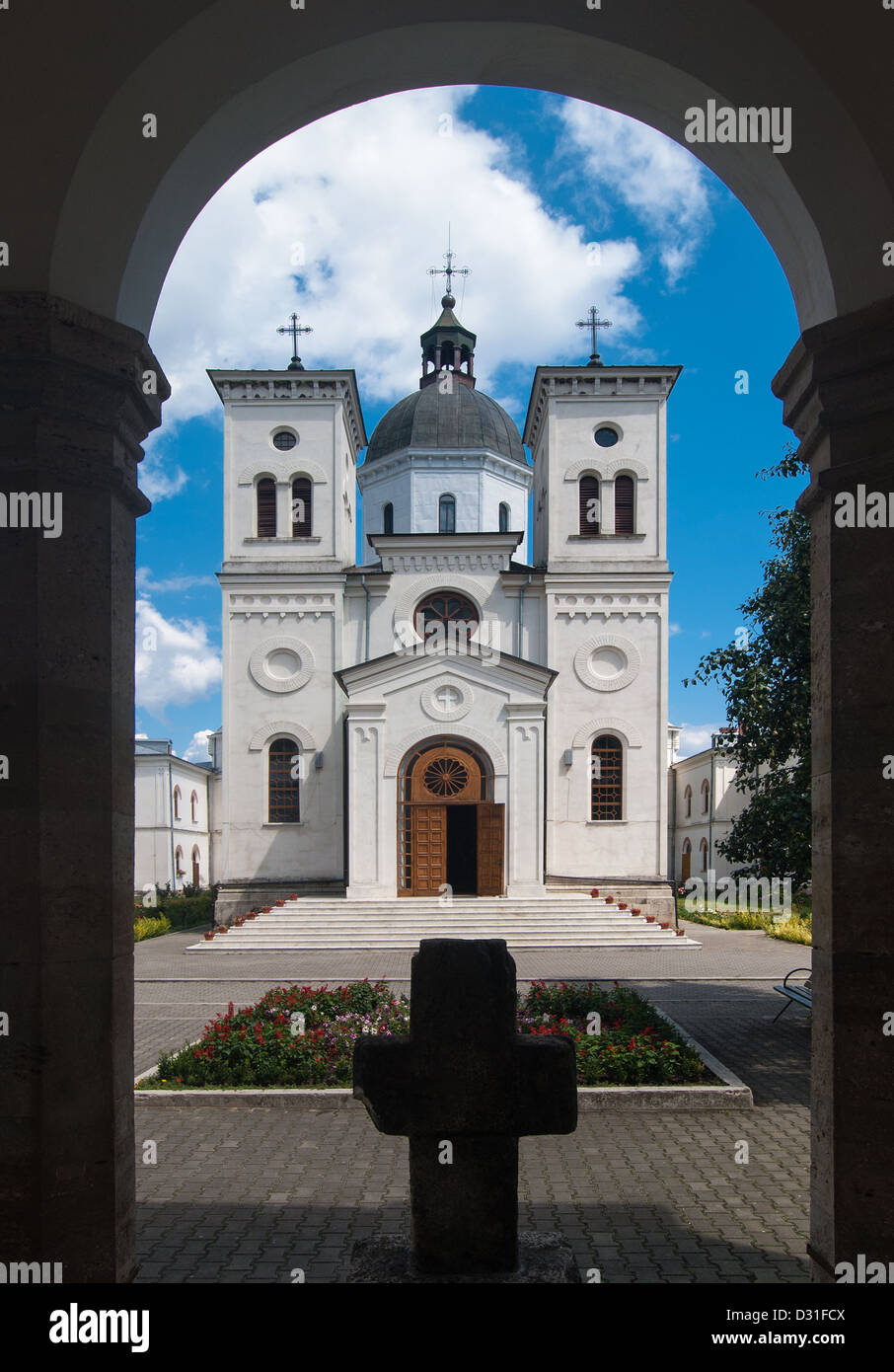 El Monasterio Bistrita, uno de los más notables sitios monástica en Valaquia, Rumania Foto de stock