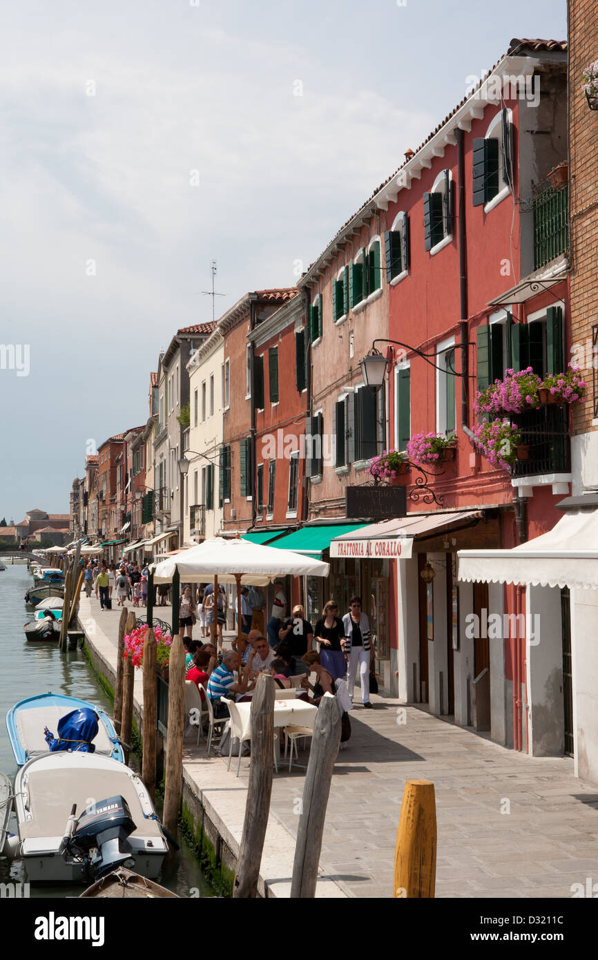 La isla de Murano, cerca de Venecia, Italia, famosa por vidrieras, art. Foto de stock