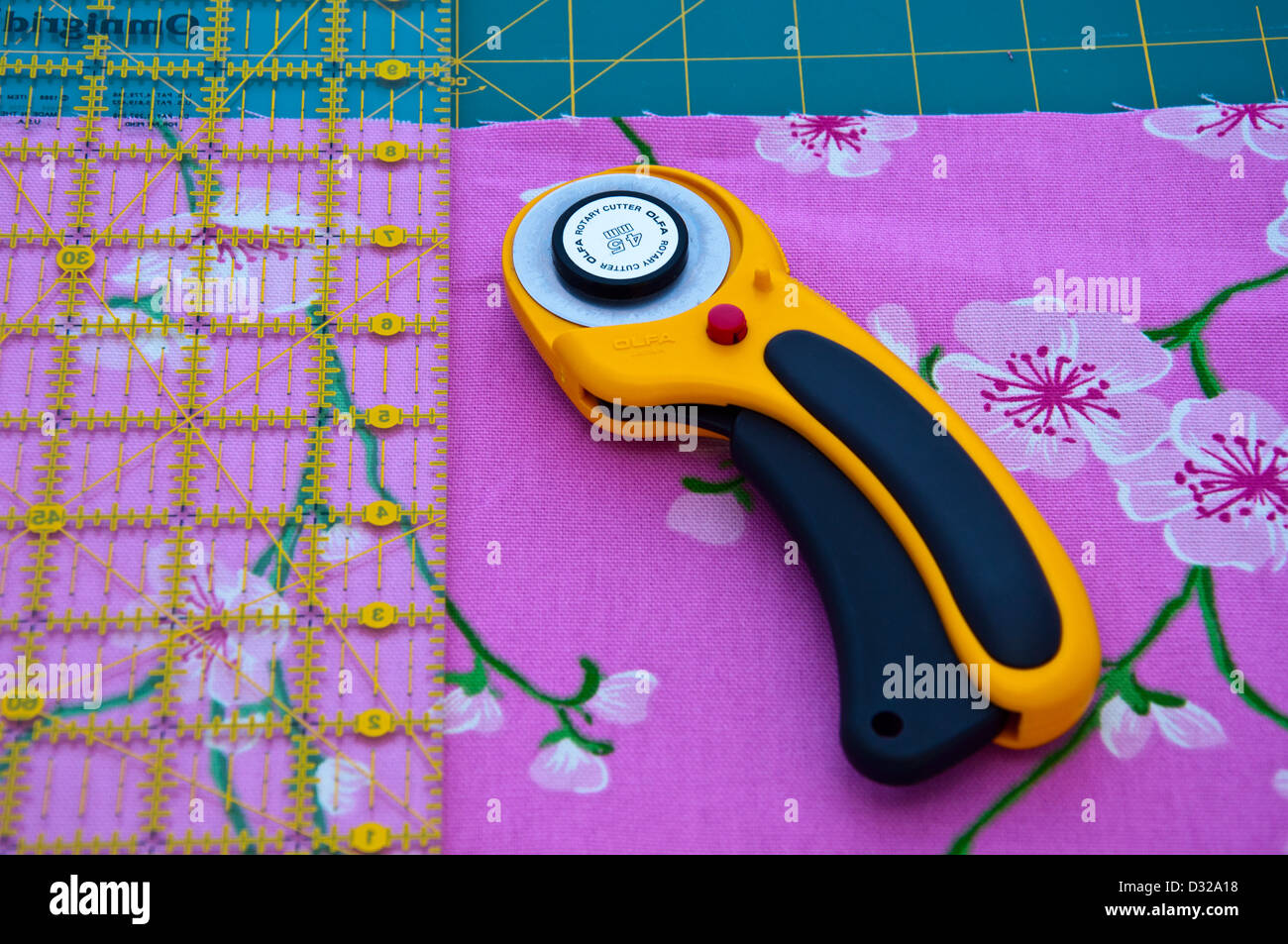 Costura quilting cortador giratorio Foto de stock