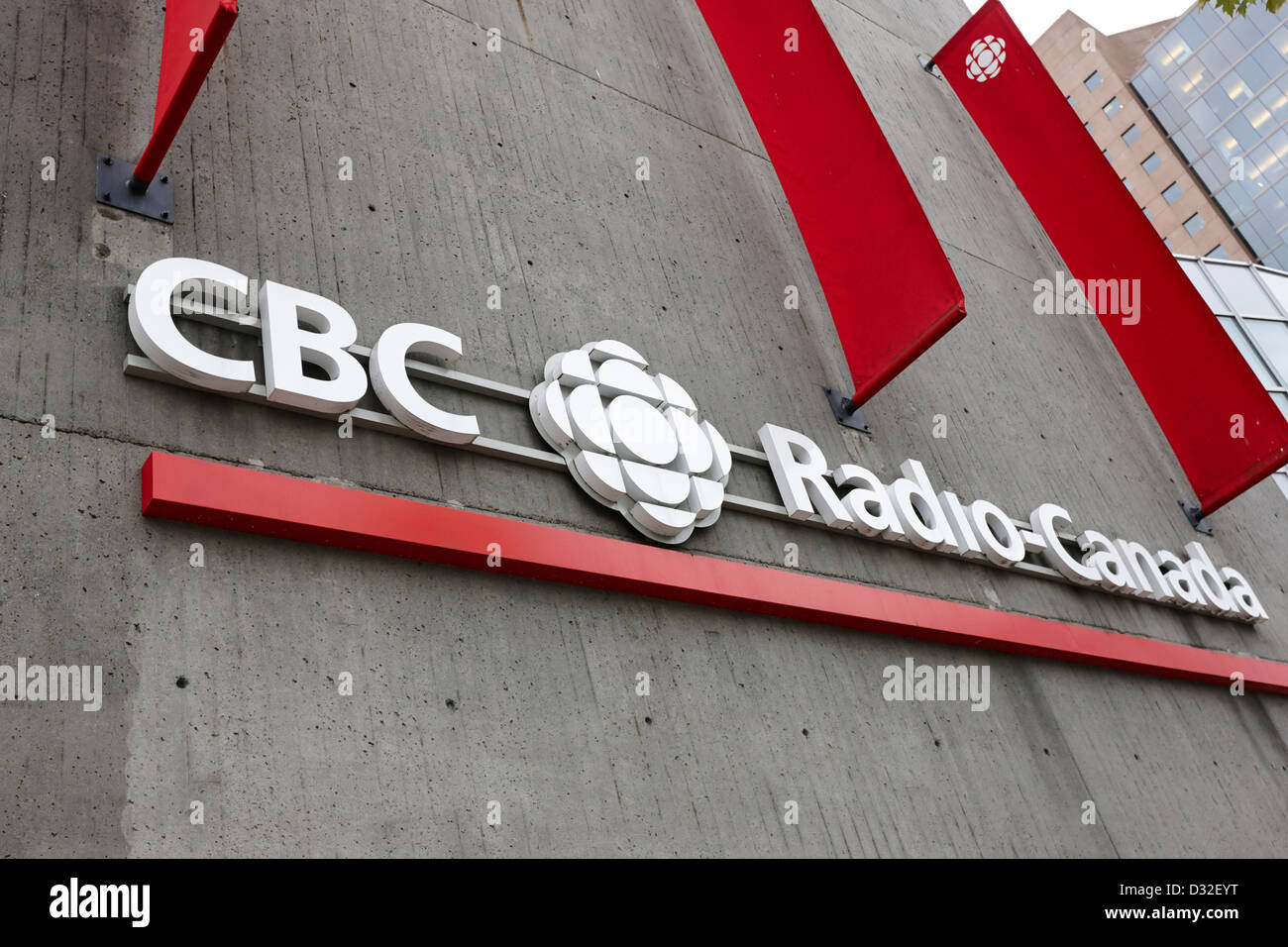 Logotipo de CBC Radio Canadá Vancouver BC Canadá Fotografía de stock