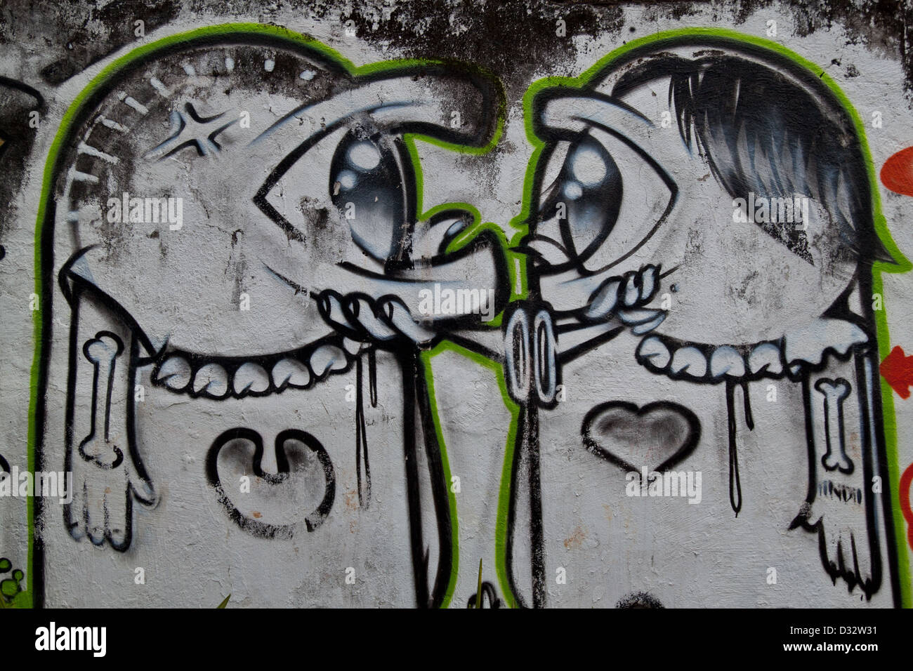 Graffiti de amor Fotografía de stock - Alamy