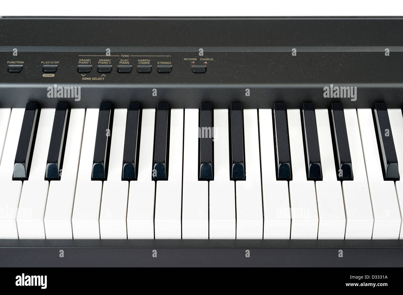 En el teclado del piano digital Casio Foto de stock