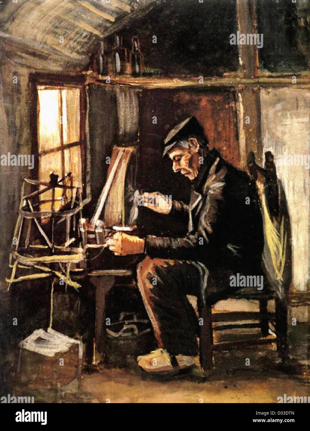 Vincent van Gogh: Hombre Hilo bobinado. 1884. El Museo Van Gogh, Amsterdam, Países Bajos. El realismo. Lugar de creación: Nunen / Nuenen, Foto de stock