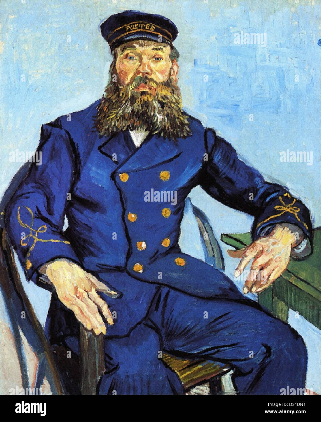 Vincent van Gogh, cartero Joseph Roulin. 1888. Posimpresionismo. Óleo sobre lienzo. Museum of Fine Arts, Boston, MA, USA. Foto de stock