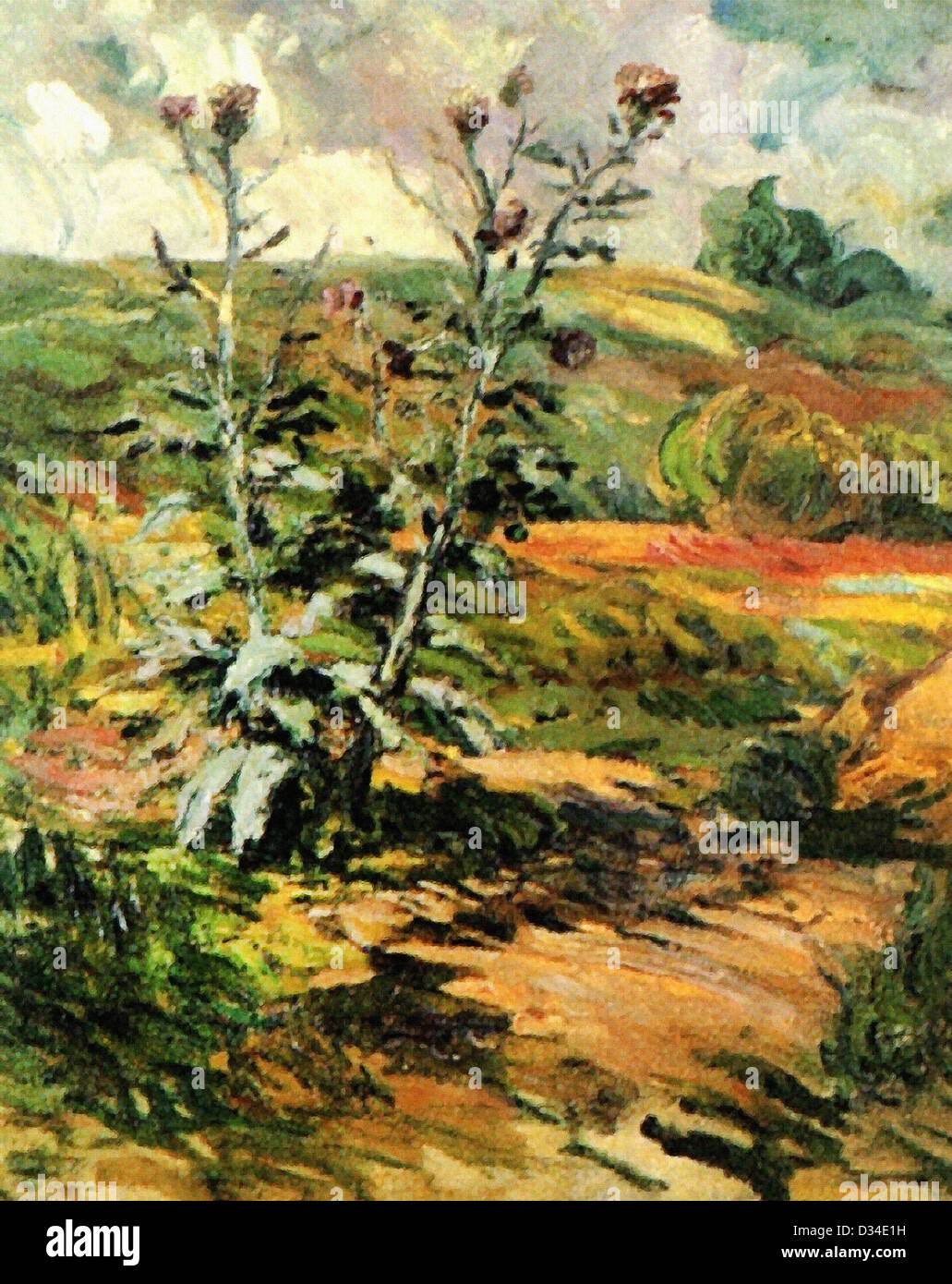 Vincent van Gogh, dos Cardos. 1888. Posimpresionismo. Óleo sobre lienzo. Lugar de creación: Arles-sur-tech, Francia. Foto de stock