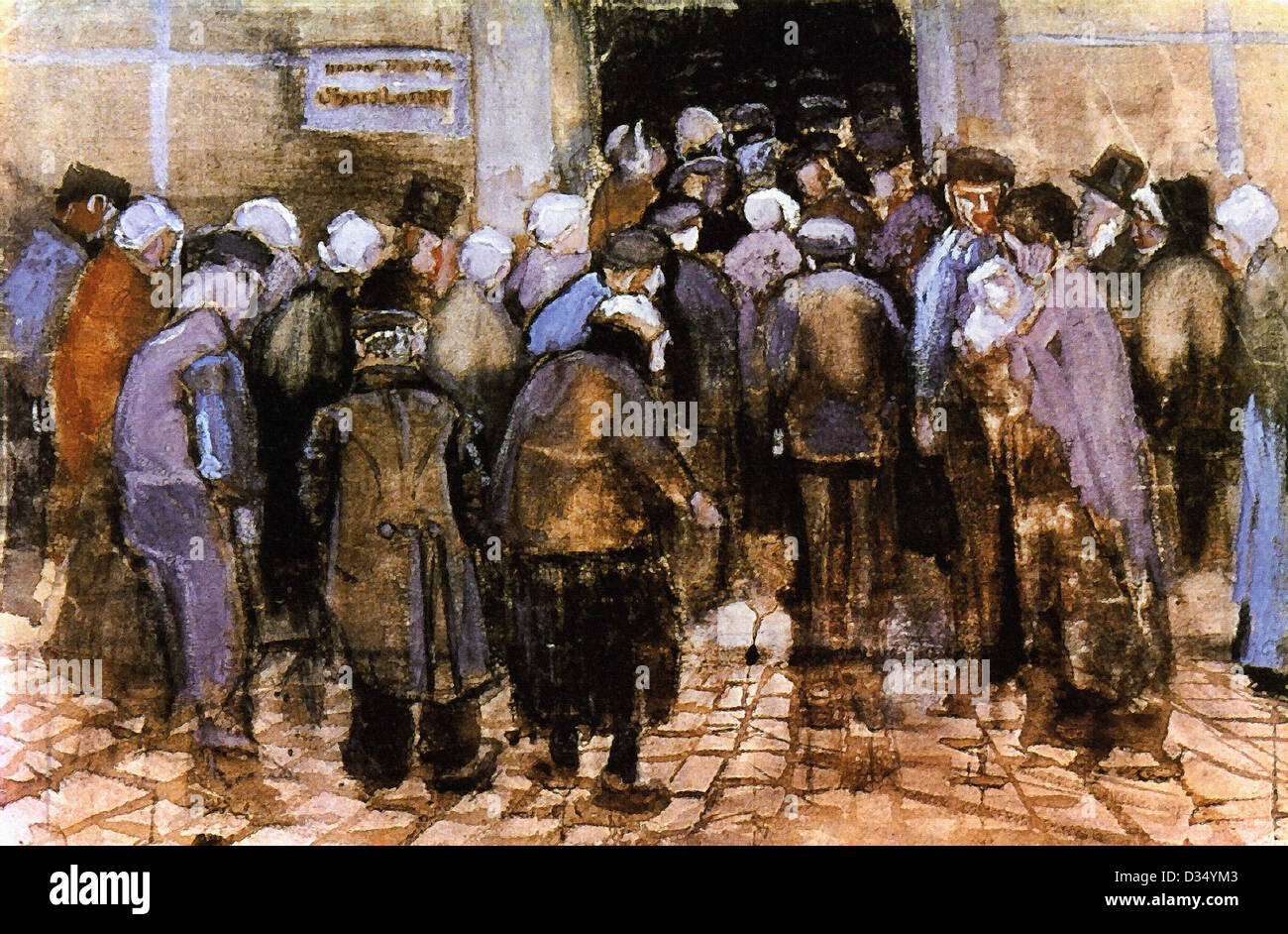 Vincent van Gogh, la Lotería del Estado. 1882. El realismo. Óleo sobre lienzo. El Museo Van Gogh, Amsterdam, Países Bajos. Foto de stock