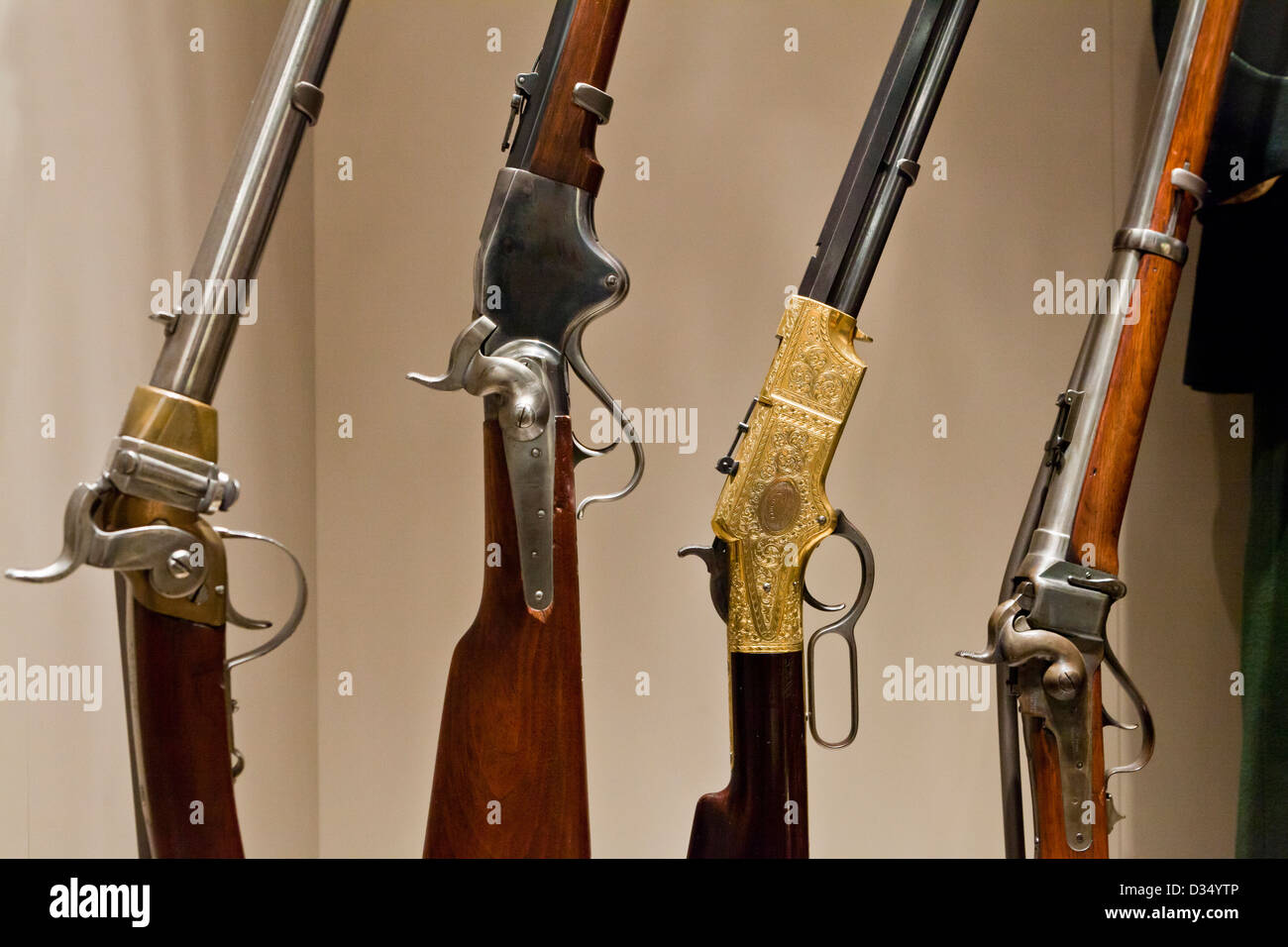 Fusiles de la época de la Guerra Civil americana Foto de stock