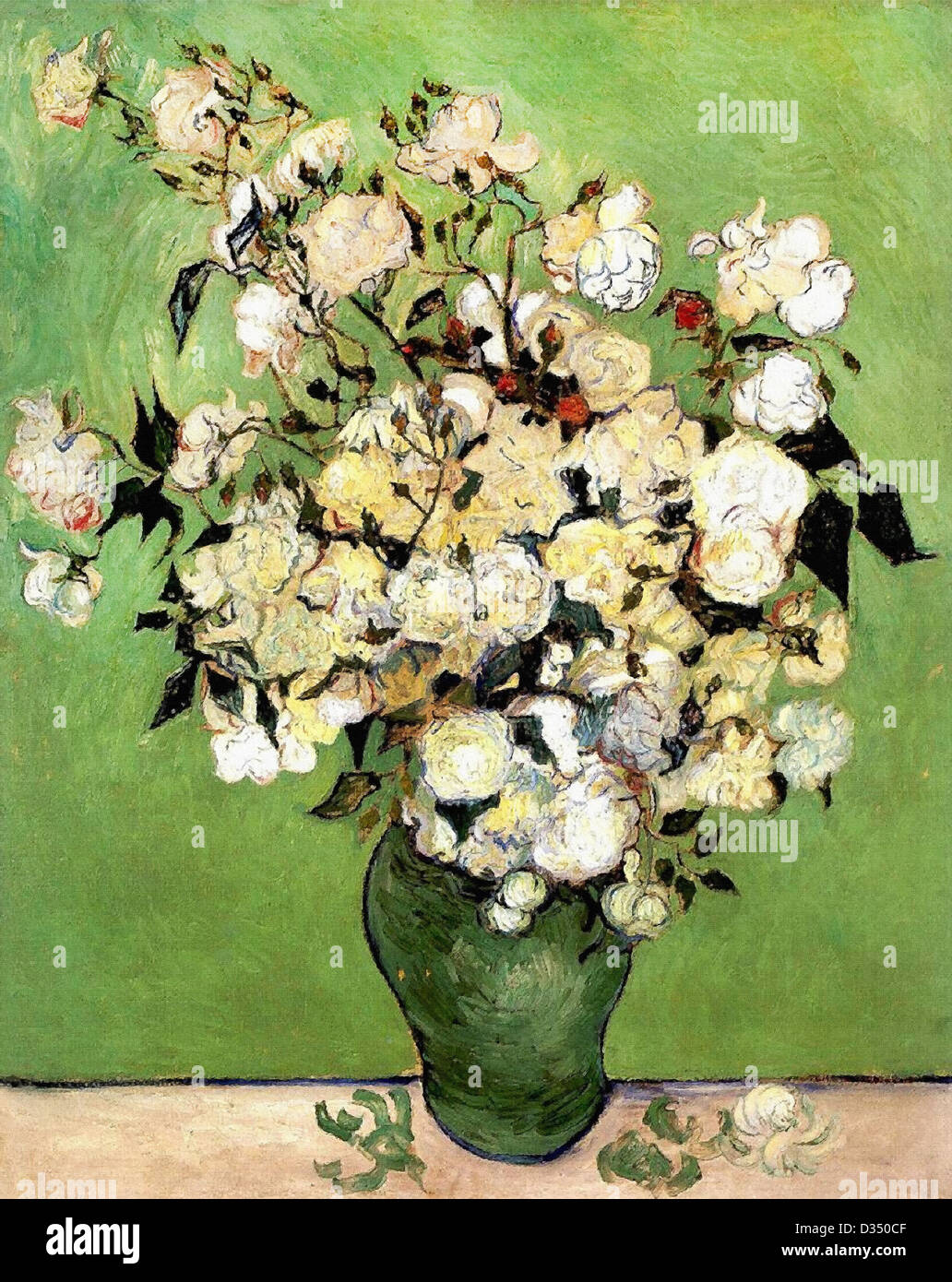 Vincent van Gogh, un jarrón de Rosas. 1889. Posimpresionismo. Óleo sobre lienzo. Annenberg de colección privada, Palm Springs. Foto de stock