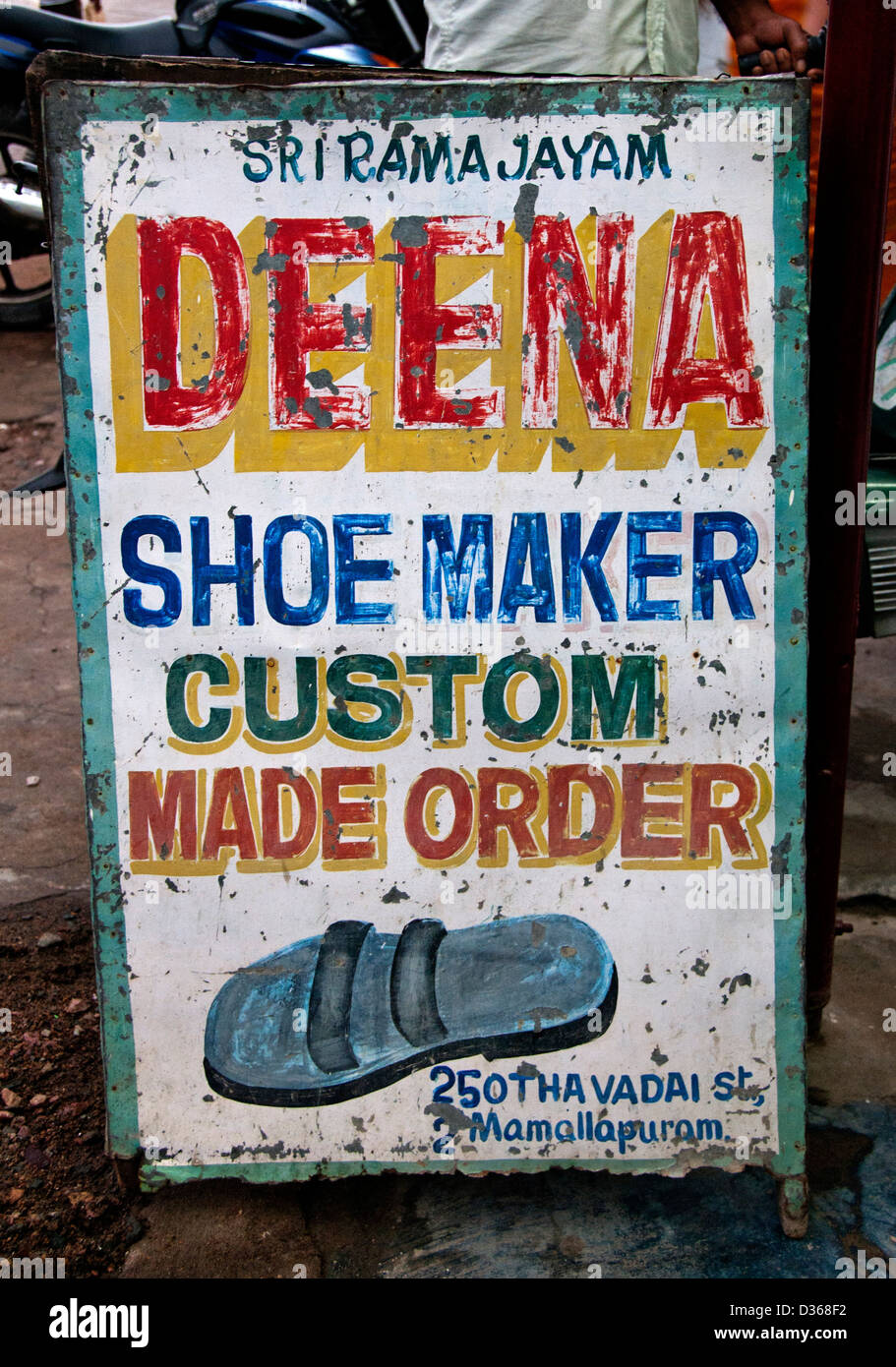 Deena Shoemaker custom made orden Kovalam Cobelon Covelong ( o ) de Tamil Nadu, India Foto de stock
