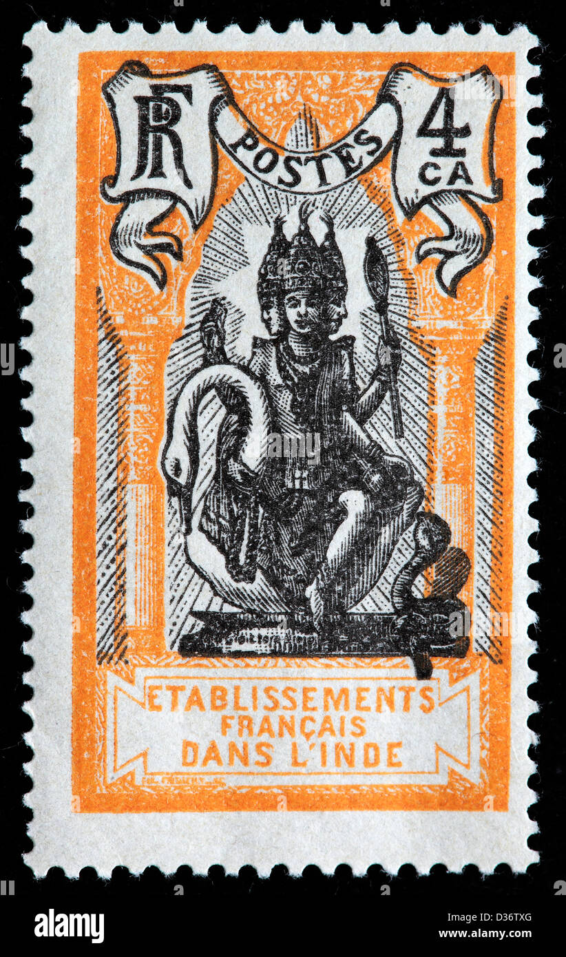 Brahma, sello francés, India, 1929 Foto de stock