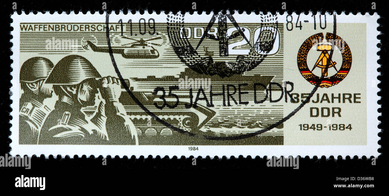 35º aniversario de DDR, sello, Alemania, 1984 Foto de stock