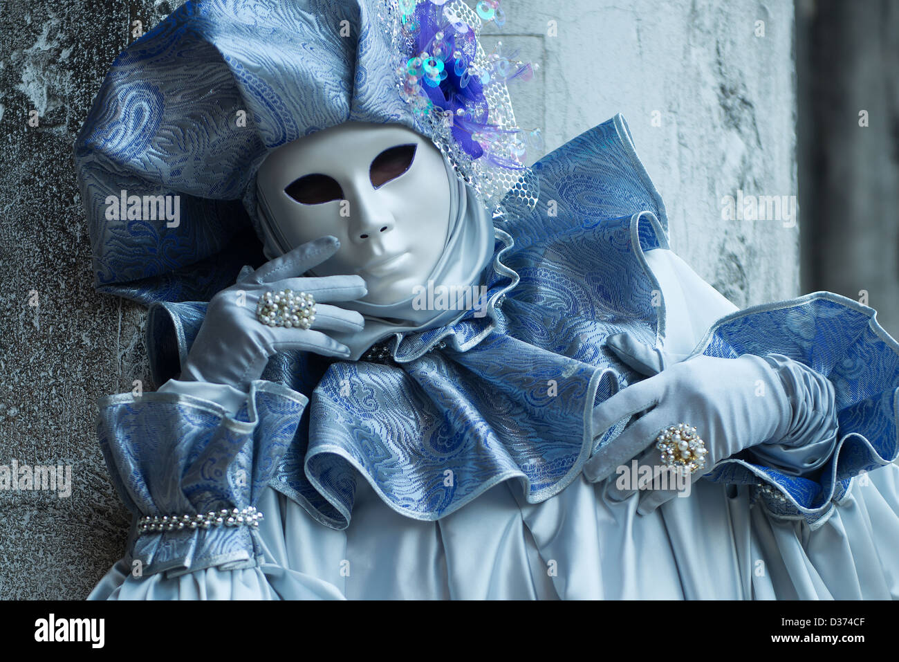 La máscara de carnaval en Venecia. Foto de stock