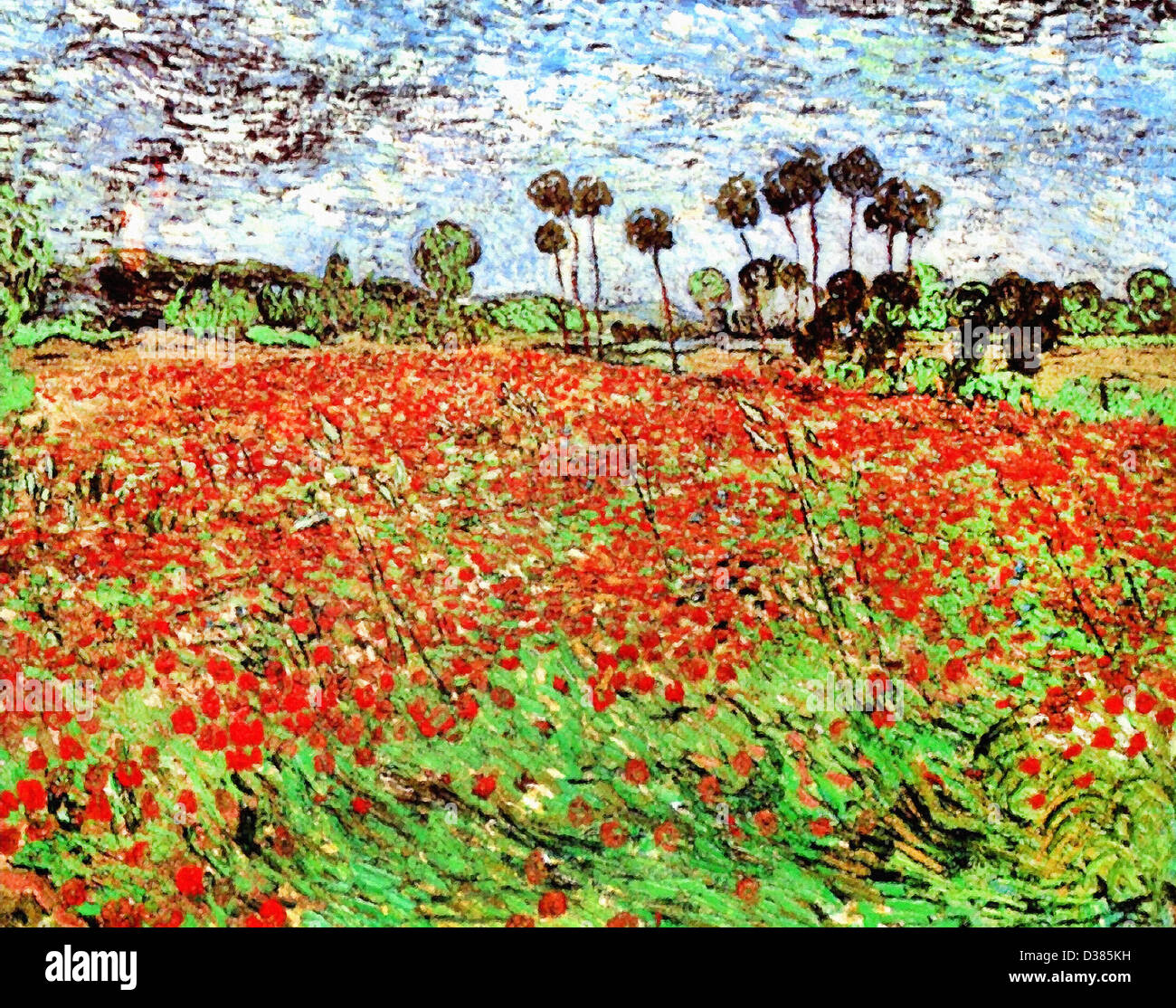 Vincent van Gogh, campo de amapolas. 1890. Posimpresionismo. Óleo sobre  lienzo. Haags Gemeentemuseum, La Haya, Países Bajos Fotografía de stock -  Alamy