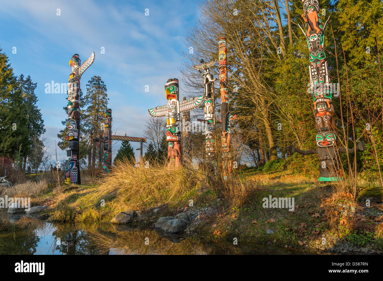 Tótem, Stanley Park, Vancouver, British Columbia, Canadá Foto de stock