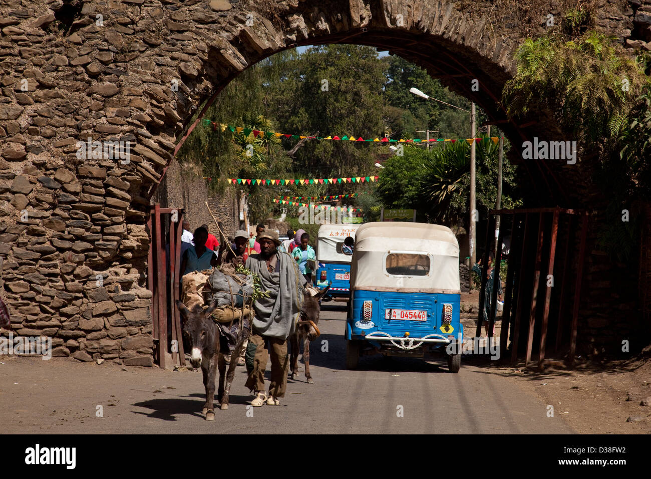 Streetscene, Gondar, Etiopía Foto de stock