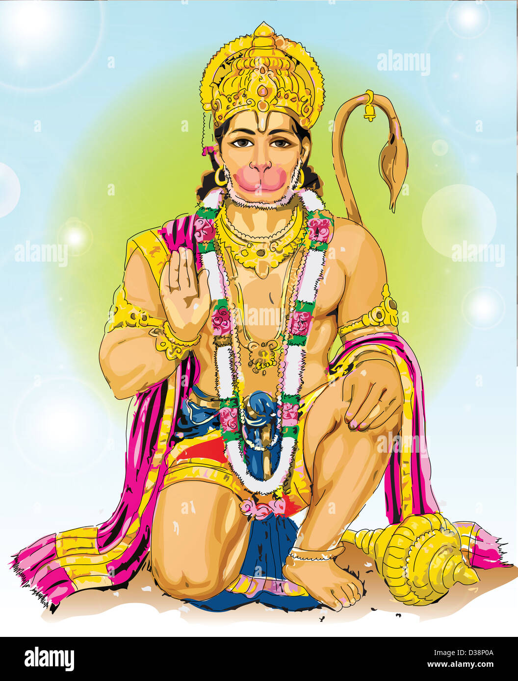 Dios hindú Hanuman Foto de stock