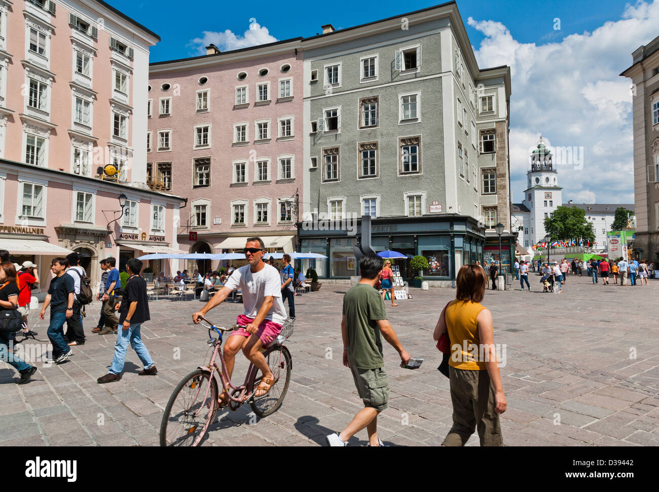 Austria, Salzburgo, el Altstadt, el casco antiguo, el Alter Markt Foto de stock
