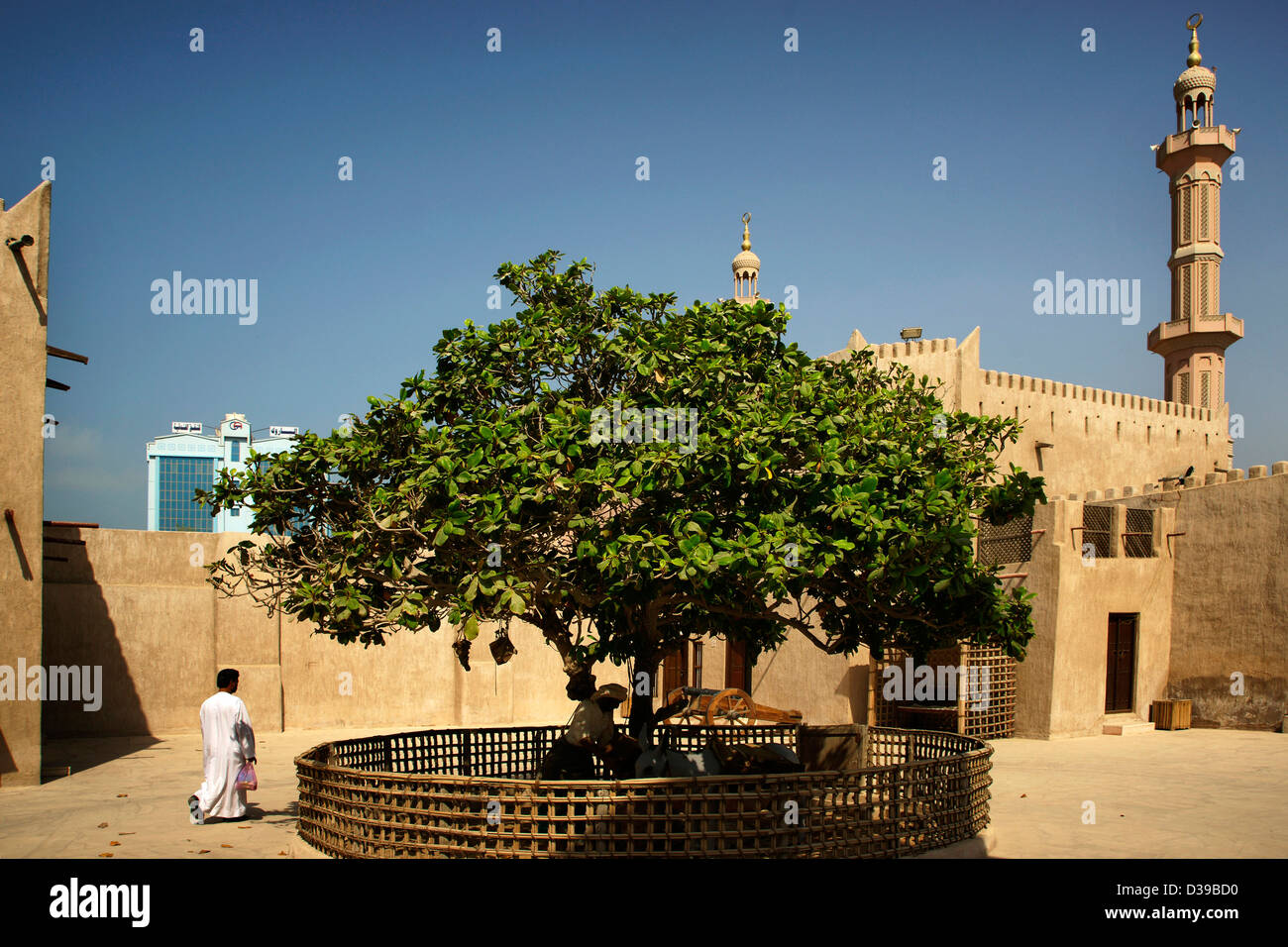 Eau emirato de Ajman Fort Foto de stock