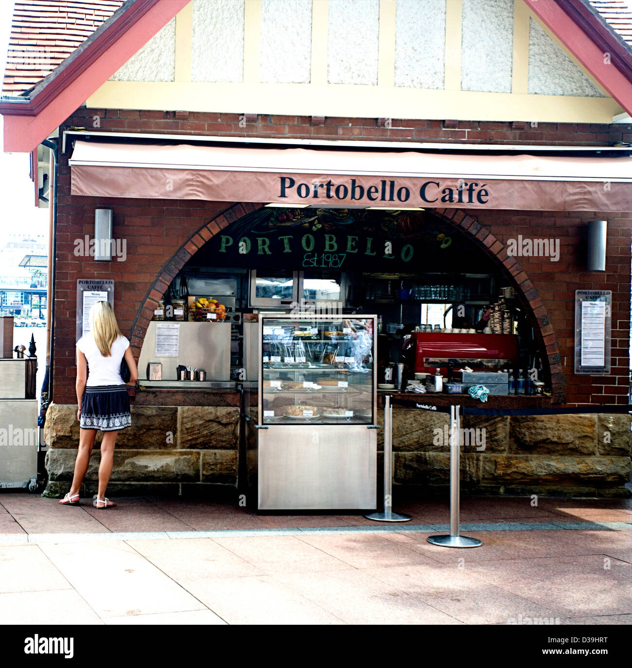 Portobello Café en las costas de Circular Quay en Sydney, Australia Foto de stock