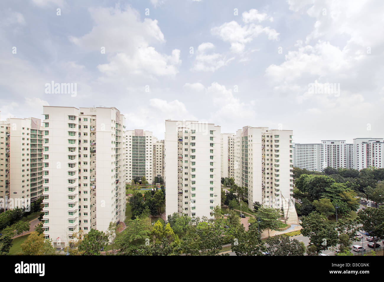 Singapur Apartamento Condominio de vivienda en zona Punggol Foto de stock