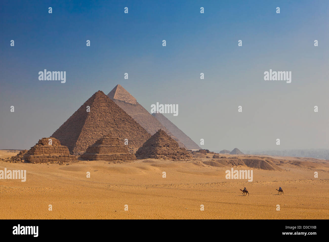 Pirámides de Giza en El Cairo, Egipto Foto de stock