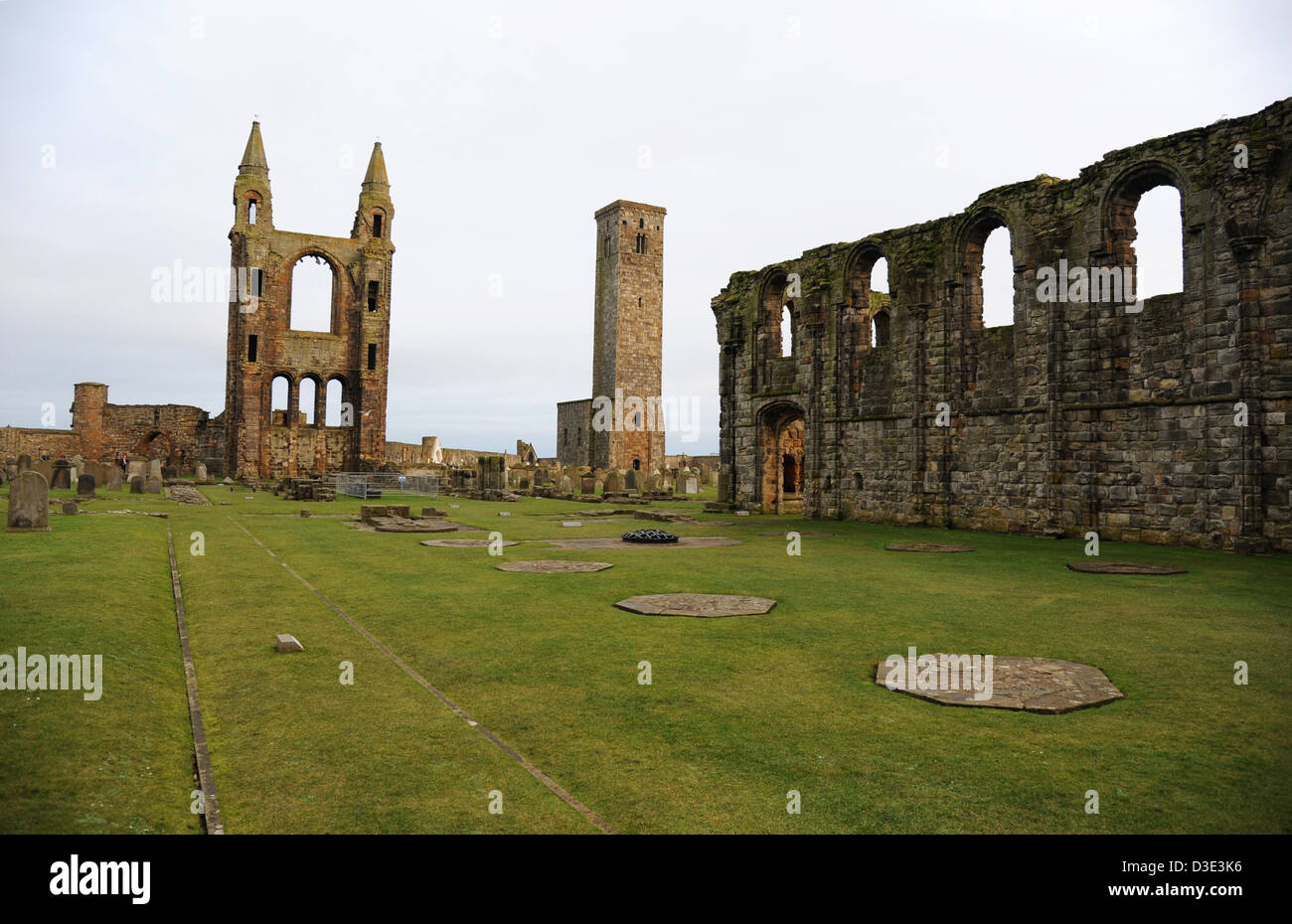 La Catedral de San Andrés, en St Andrews, Escocia. Foto de stock