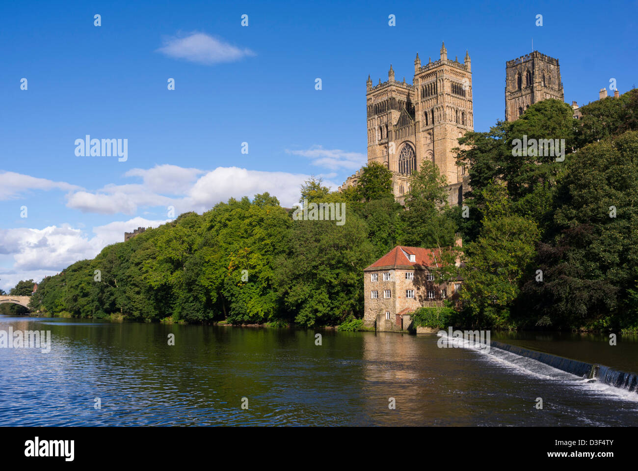 La catedral de Durham y el río desgaste, Durham Inglaterra Foto de stock