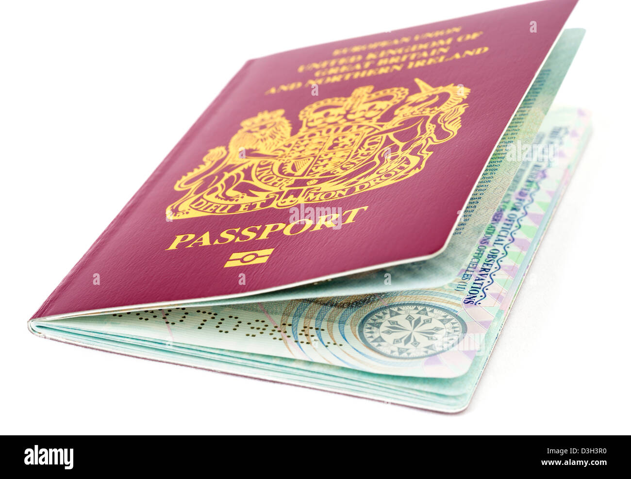 Una de 2013 Unión Europea pasaporte biométrico para el Reino Unido Foto de stock