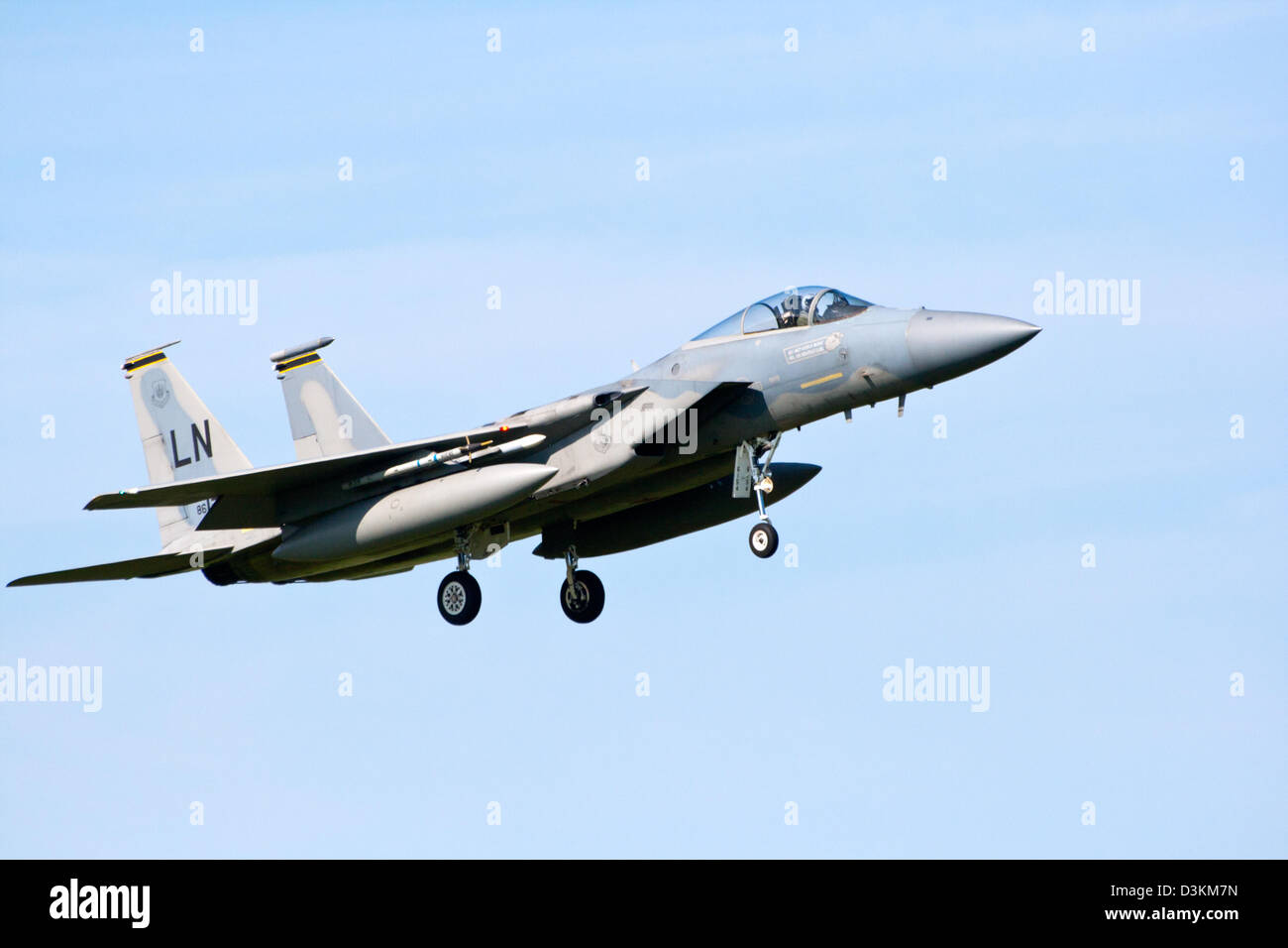 US Air Force jet de combate F-15 Foto de stock