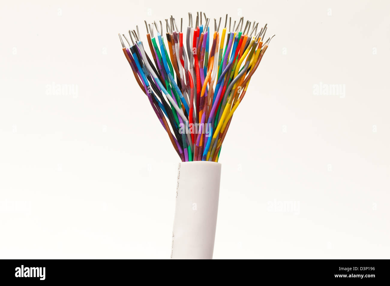Diversidad de color Cables-Multi mezcla de colores del arco iris Foto de stock