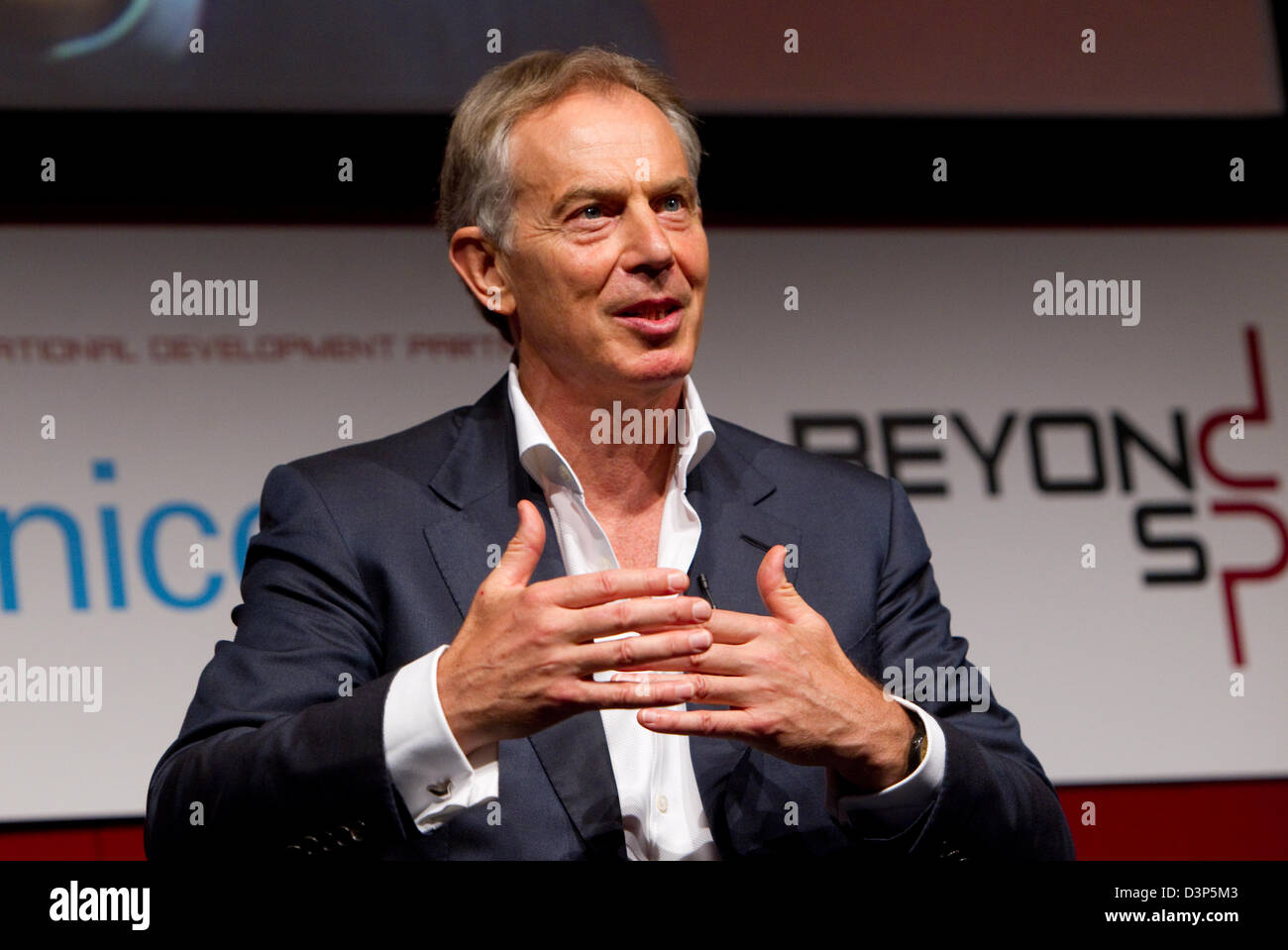 El ex Primer Ministro Tony Blair Foto de stock