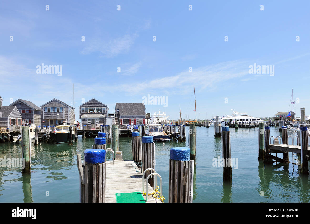 Nantucket Harbor, la isla de Nantucket, MA Foto de stock