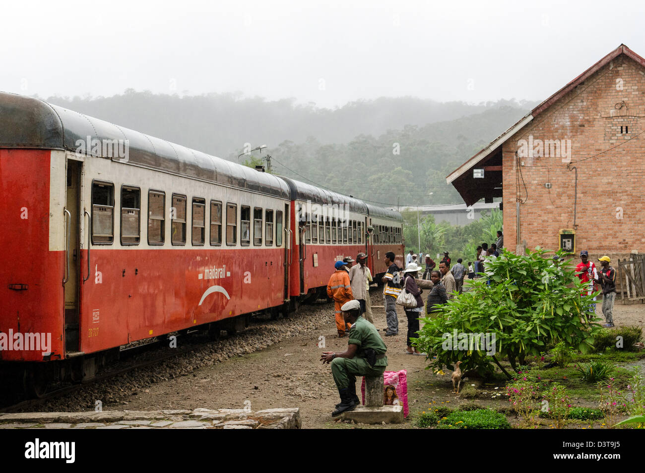 La estación de tren de Andasibe o Perinet Madagascar Foto de stock