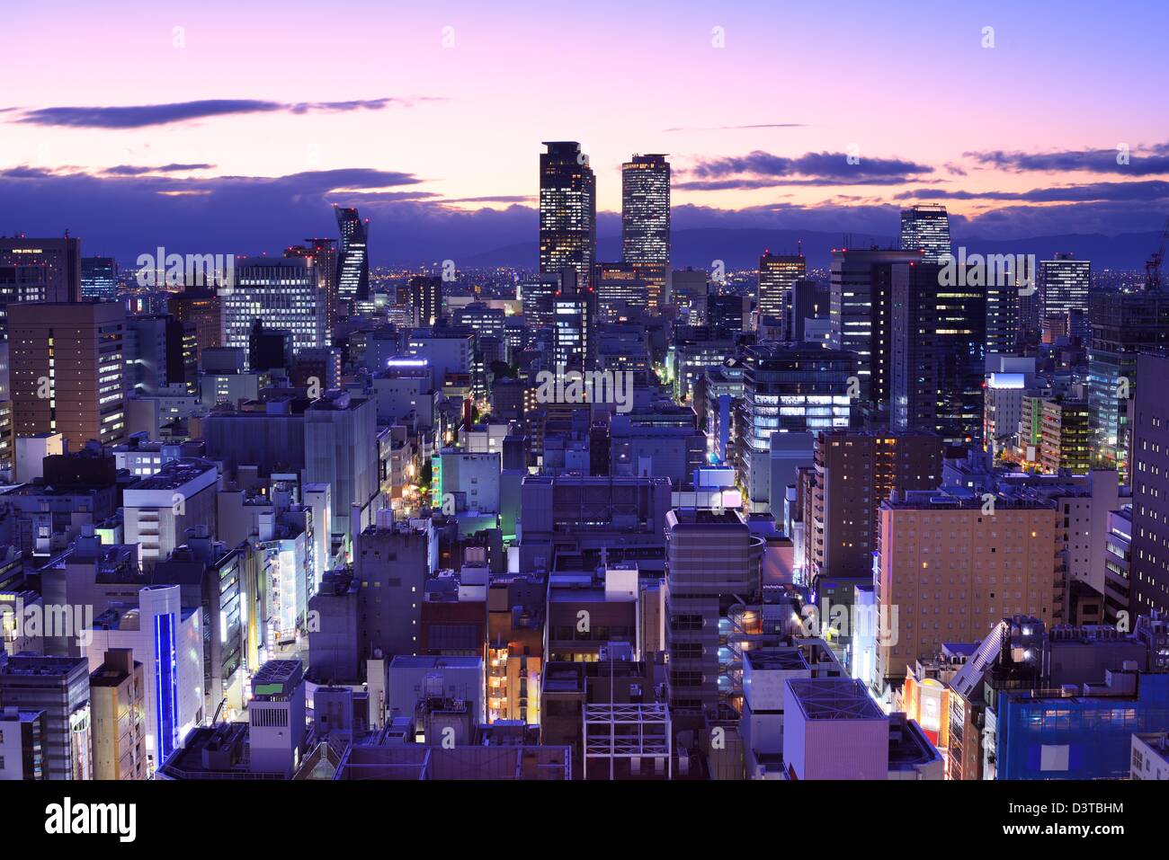 Paisaje urbano de la ciudad de Nagoya, Japón Foto de stock