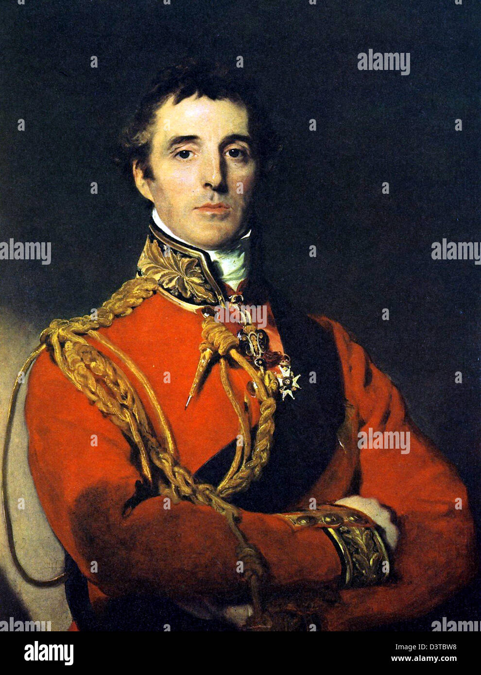 Duque de Wellington, Retrato de Arthur Wellesley, primer duque de Wellington y el Primer Ministro del Reino Unido. Foto de stock