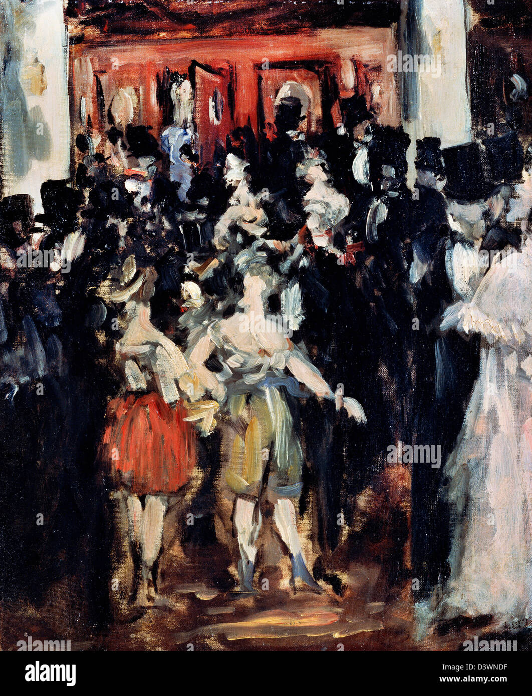 Edouard Manet, baile de máscaras en la Opera 1873 Óleo sobre lienzo. Museo de Arte de Bridgestone, Tokio Foto de stock