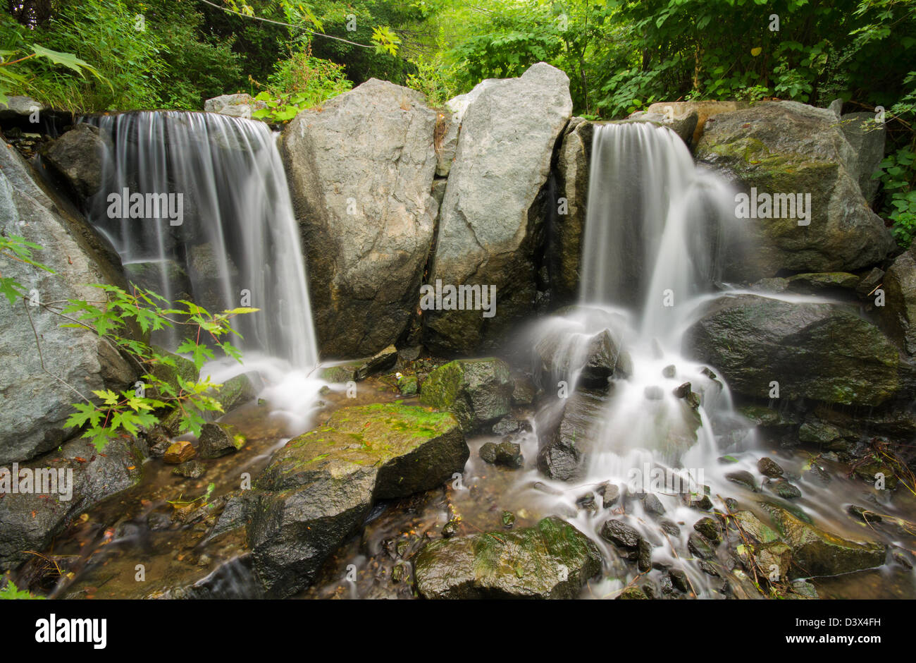 Hermoso, tranquilo cascada en el bosque -Canadá Foto de stock