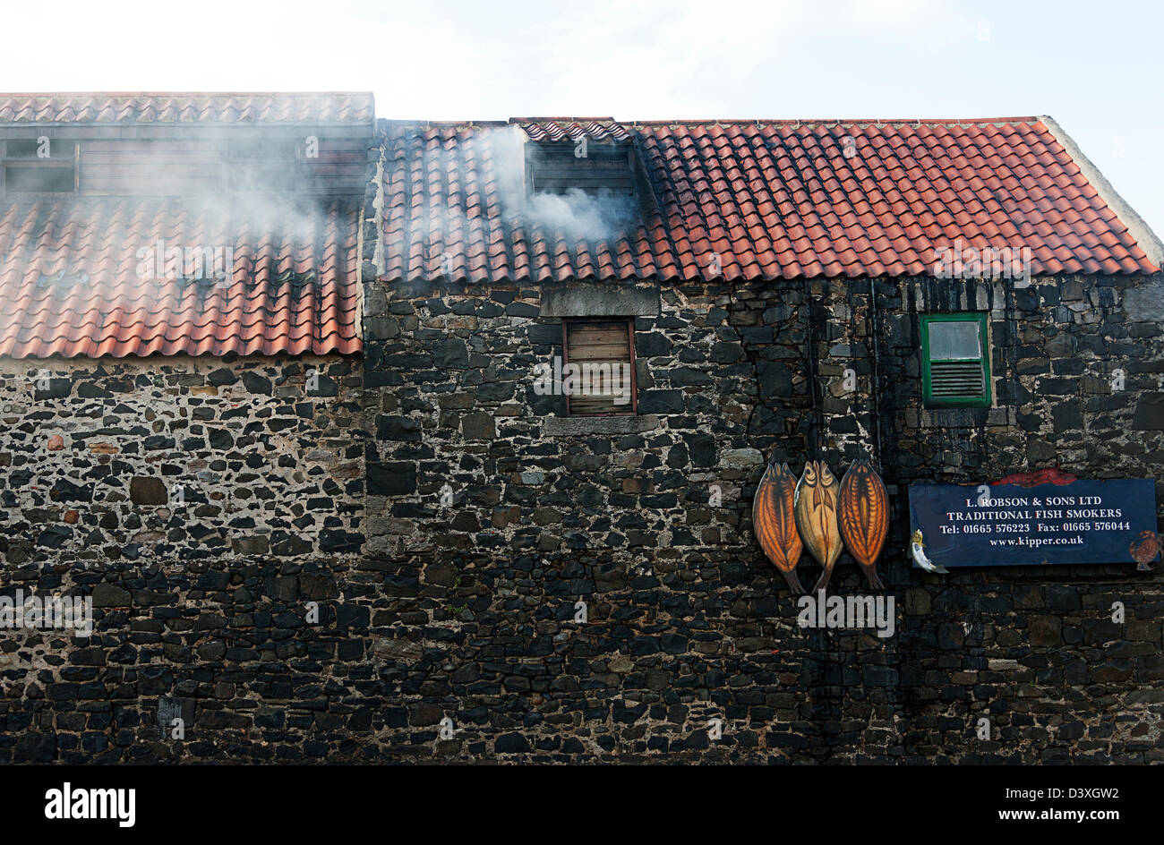 Pescado ahumado. Craster. Northumberland Foto de stock