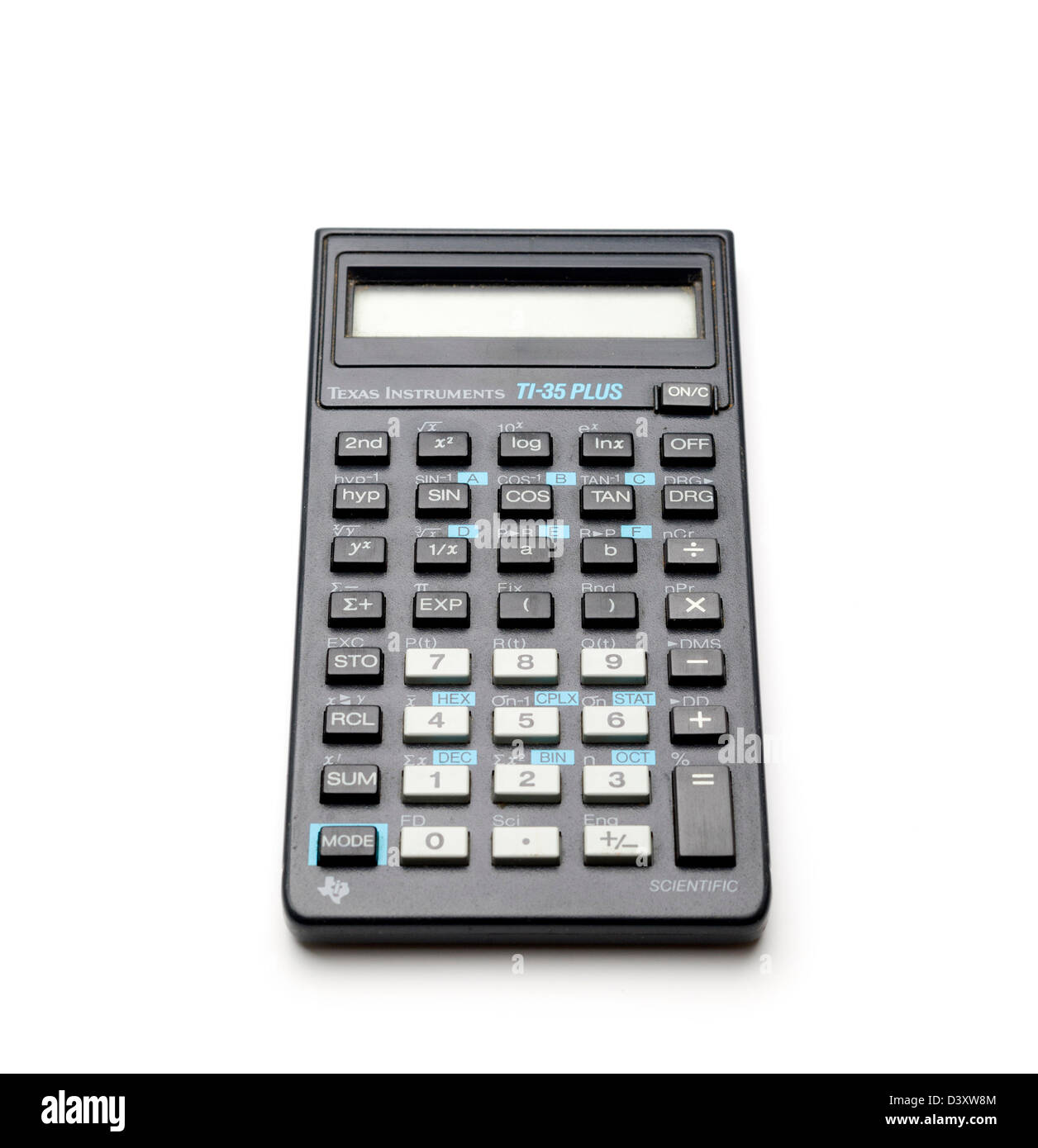 Blue Texas Instruments TI-35 Plus La calculadora científica aislado sobre  fondo blanco Fotografía de stock - Alamy