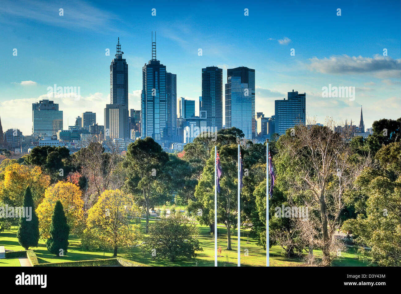 Vista de la ciudad de Melbourne. Foto de stock