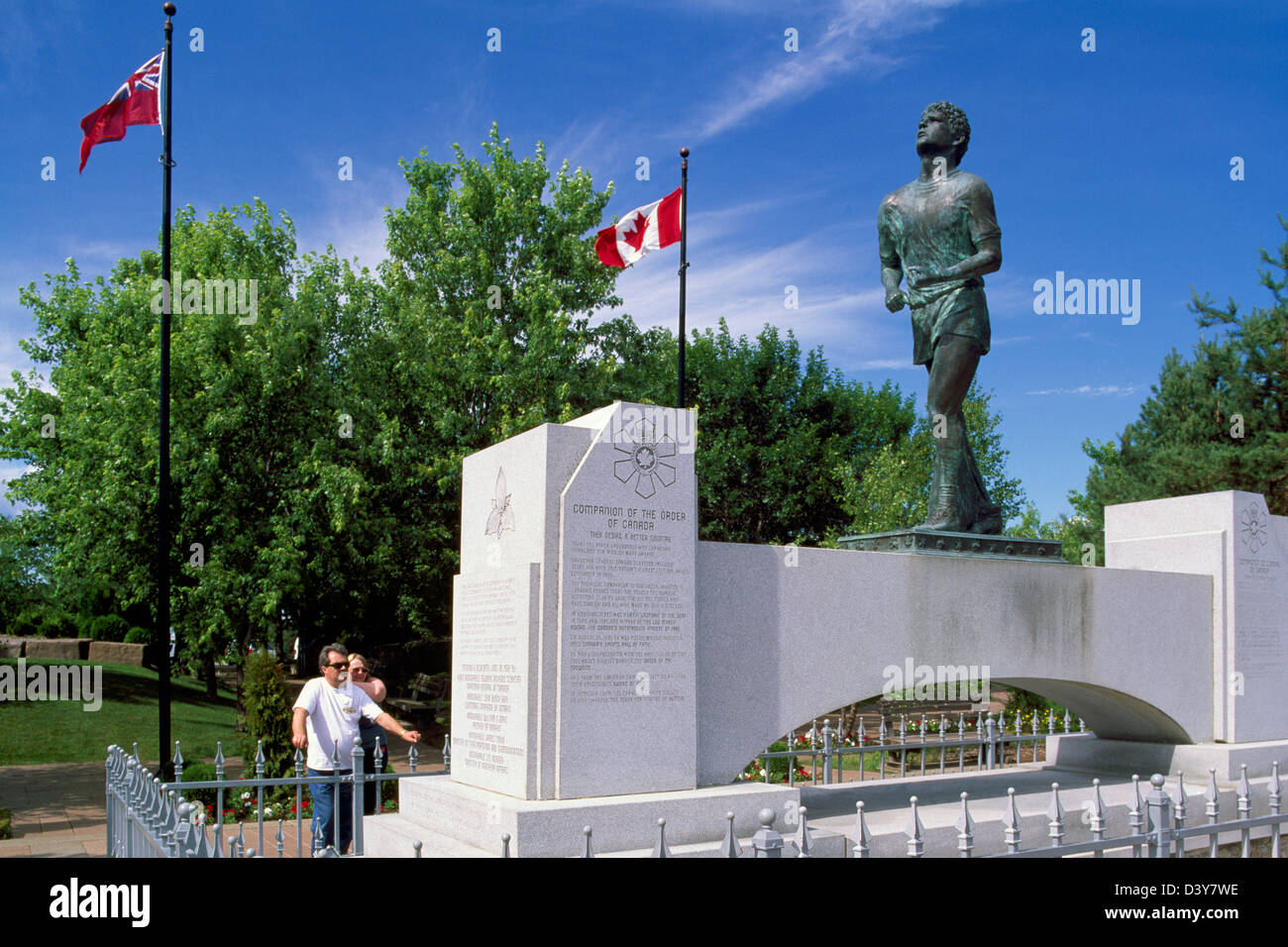 Terry Fox Monumento a Terry Fox scenic lookout cerca de Thunder Bay, Ontario, Canadá Foto de stock