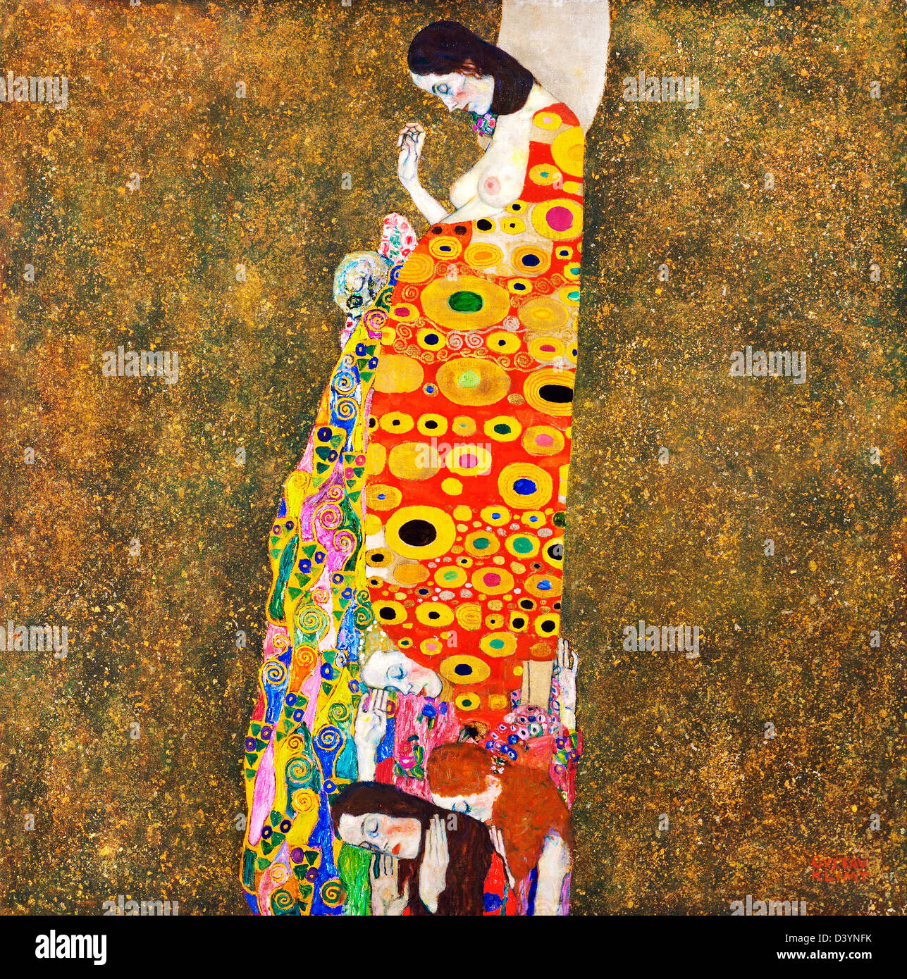 Gustav Klimt, Esperanza II 1907 - 1908 Óleo sobre lienzo. El Museo de Arte Moderno de la ciudad de Nueva York Foto de stock