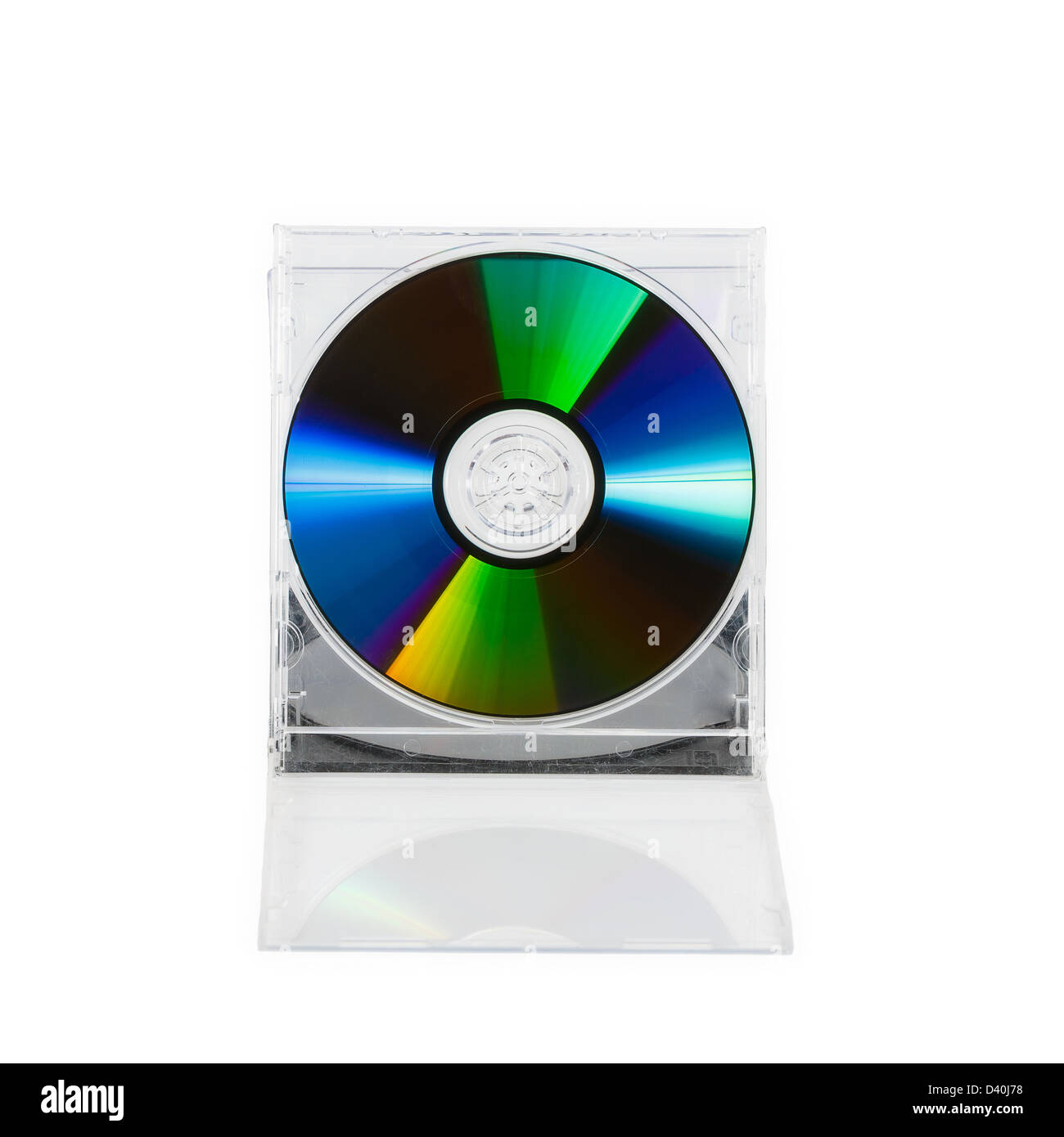 CD disco sobre un fondo blanco. Foto de stock