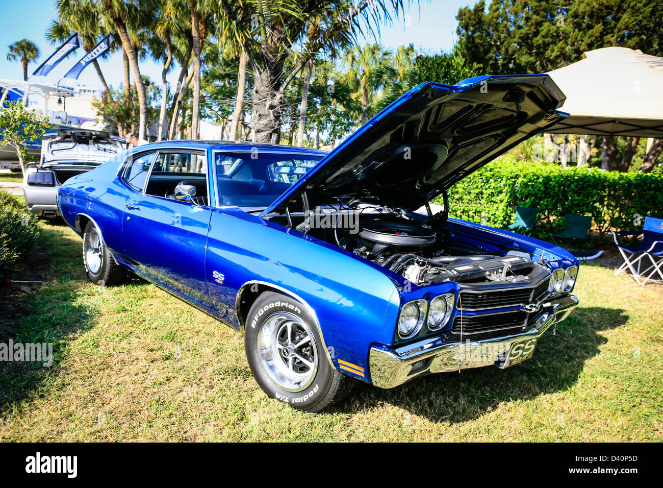 1969 Chevy Chevelle SS 350 coche en el exotic car show en Sarasota