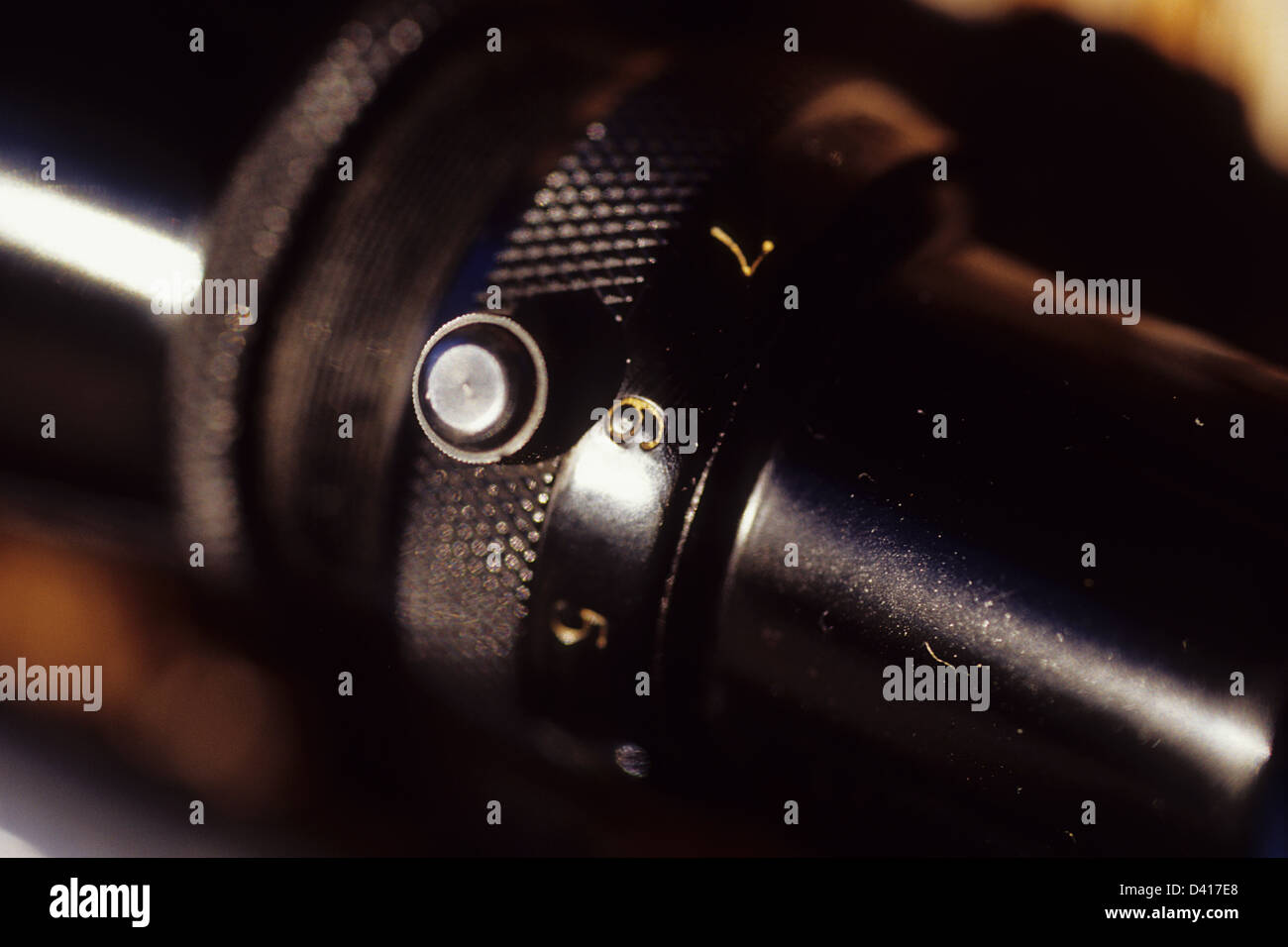 Detalle de la caza rifle scope Foto de stock