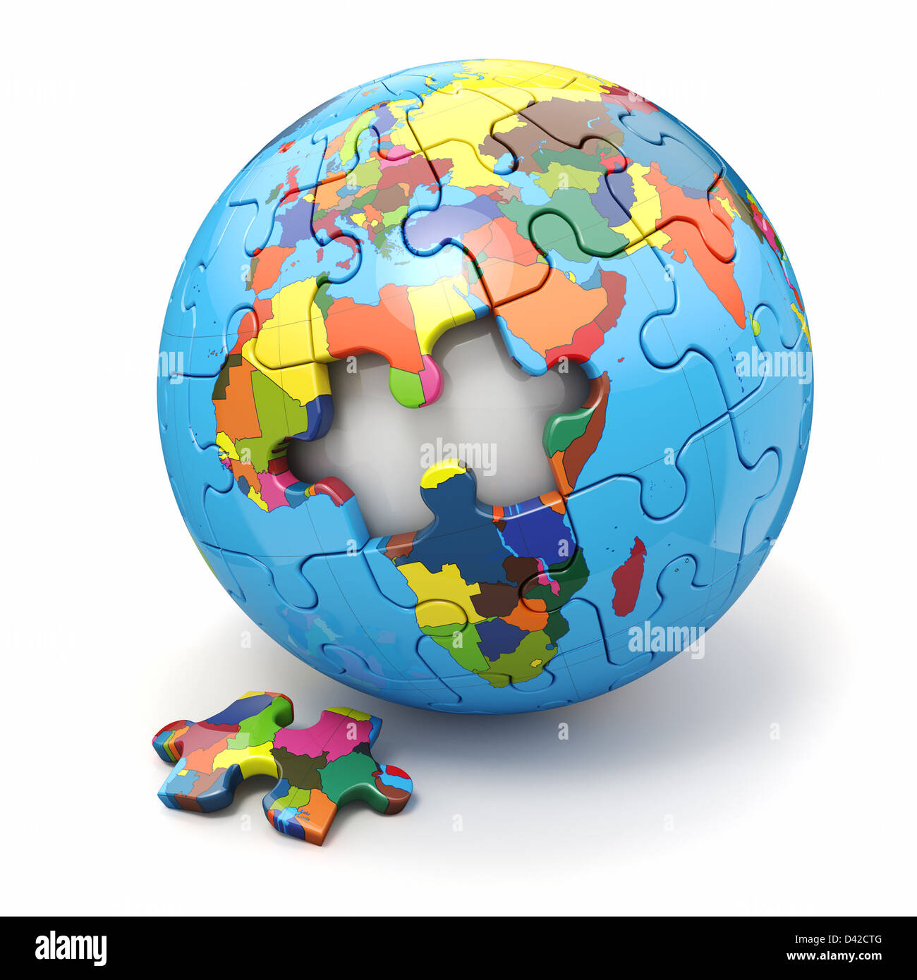 3D Pintoo Rompecabezas 240 Piezas Esfera Mapa del mundo. Mármol de tierra Globo Azul 