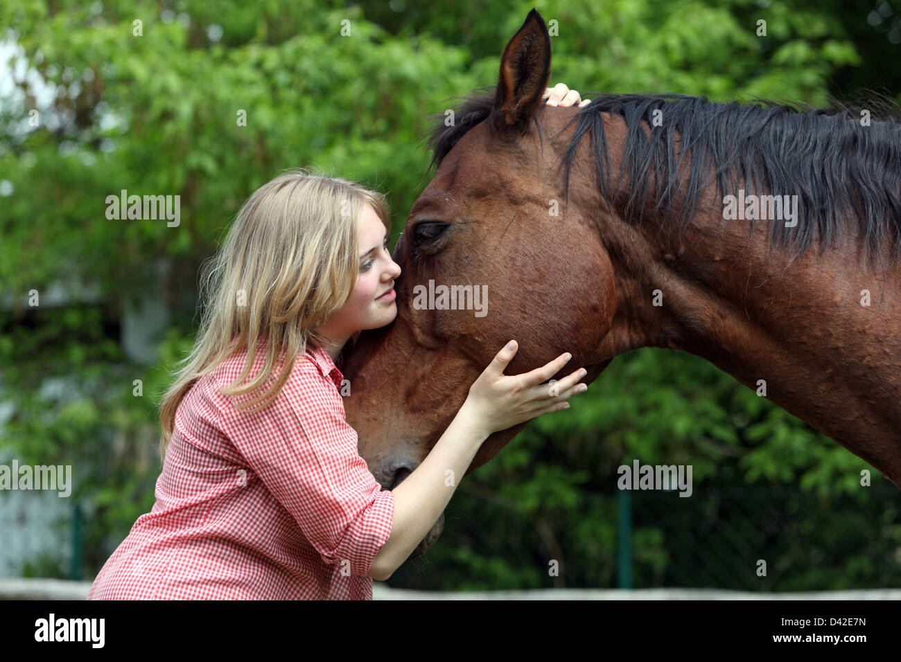 Muehlenbeck, Alemania, chicas haciendo con su caballo Fotografía de stock -  Alamy