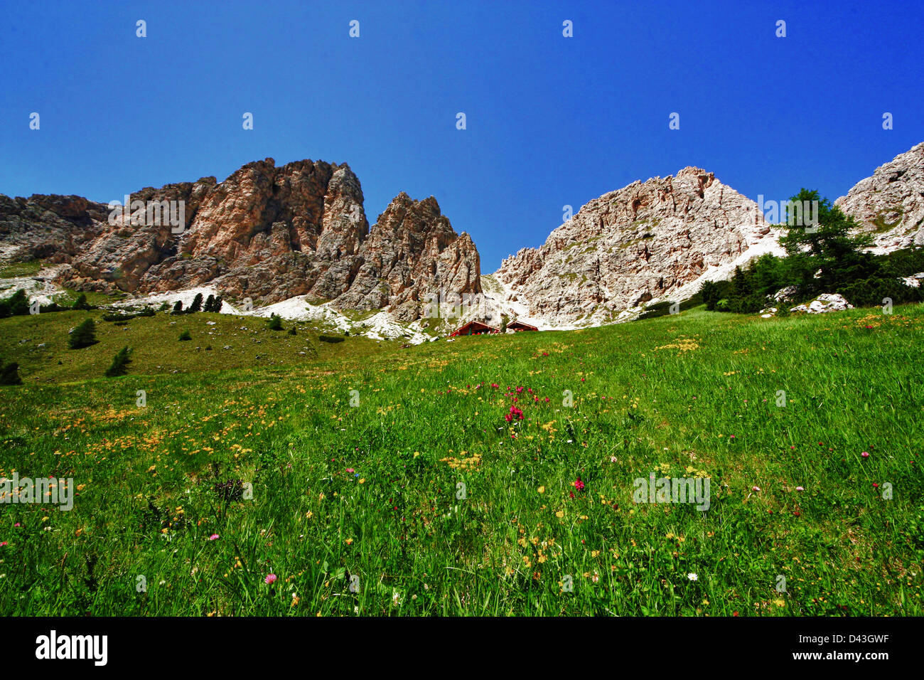 Val Badia, Montaña Gadertal, Alto Adige, Italia, naturaleza Foto de stock